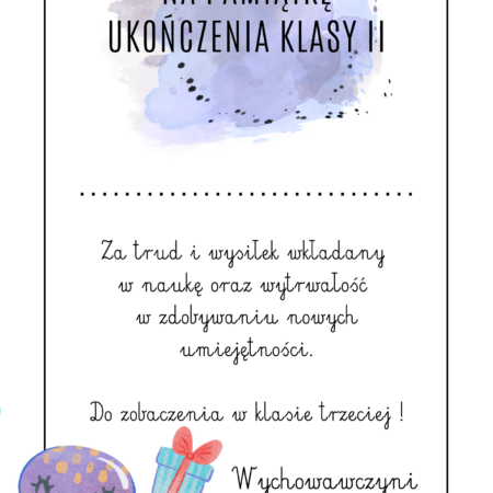 DYPLOM_ZAKOŃCZENIE ROKU SZKOLNEGO_KLASA II_OŚMIORNICA