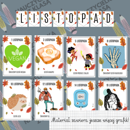LISTOPAD- KALENDARZ ŚWIĄT NIETYPOWYCH- GAZETKA ŚCIENNA