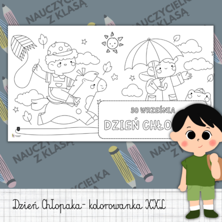 DZIEŃ CHŁOPAKA - KOLOROWANKA XXL