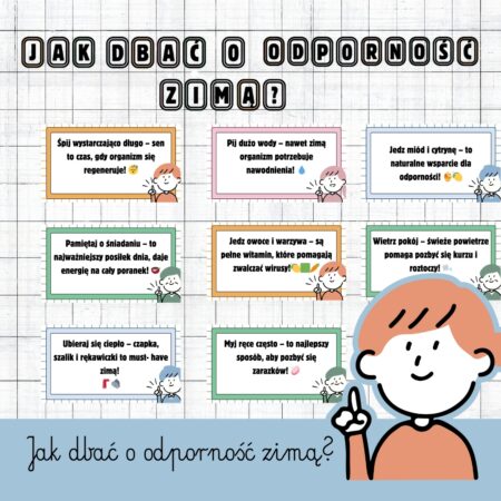 JAK DBAĆ O ODPORNOŚĆ ZIMĄ?- GAZETKA ŚCIENNA