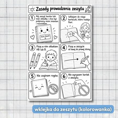 Zasady prowadzenia zeszytu- wklejka